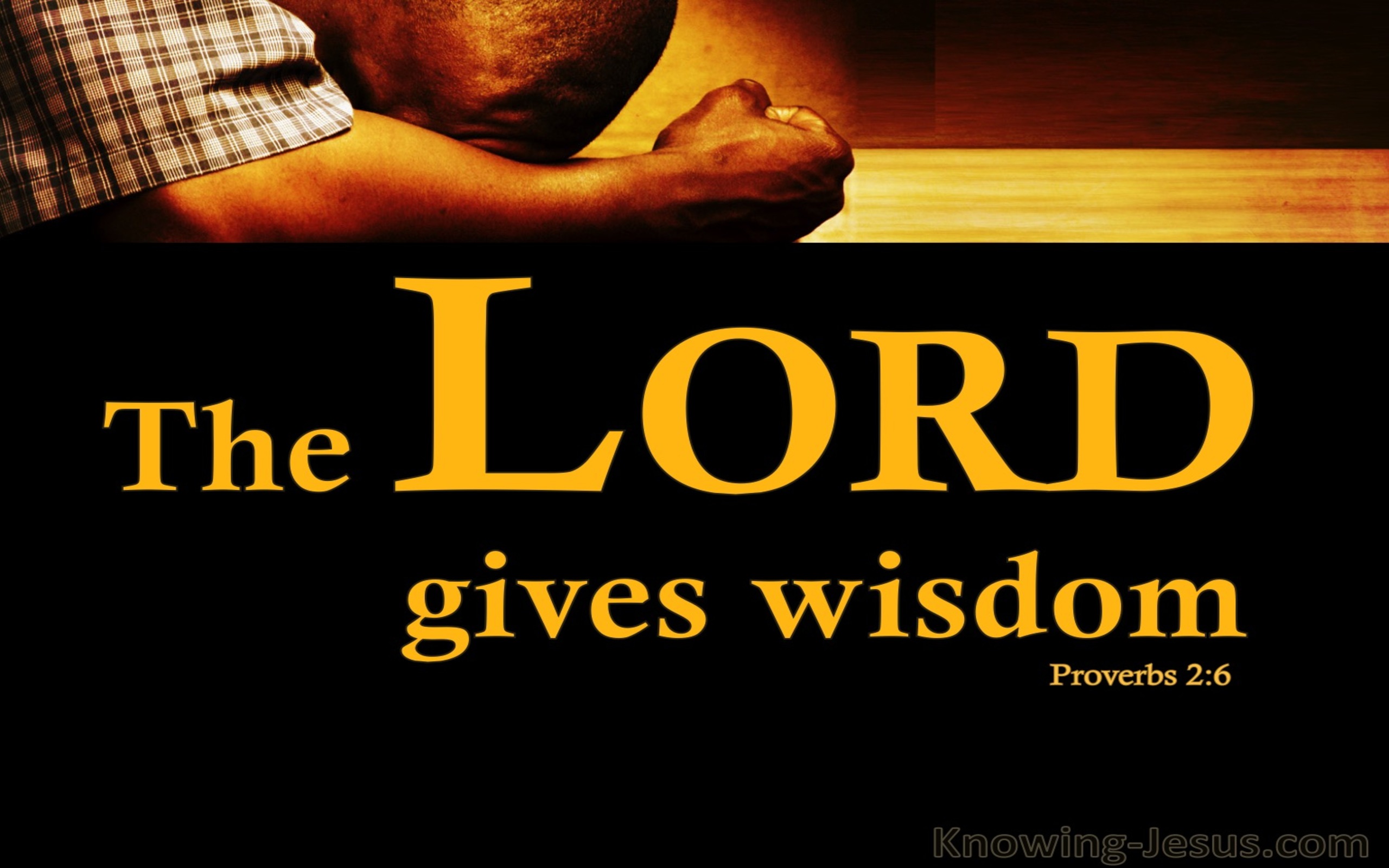 Proverbs 2:6 The Lord Gives Wisdom (black)